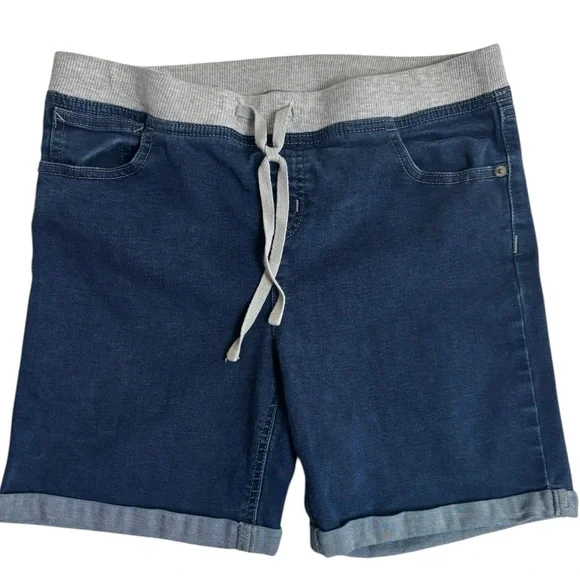 Justice Blue Denim Knit Waist Shorts – Size 16 - Picture 1 of 7